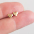 Load image into Gallery viewer, Teeny Tiny Heart Studs • Small Earring Studs • Petite Hearts • Solid Heart Posts • Simple Minimal Earrings • Sterling Silver Heart Studs