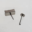 Load image into Gallery viewer, Cubic Zirconia Baguette Studs. Flat Back push in comfort fit. Sleep in earrings in Titanium by Studio Blue on Etsy