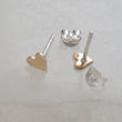 Load image into Gallery viewer, Teeny Tiny Heart Studs • Small Earring Studs • Petite Hearts • Solid Heart Posts • Simple Minimal Earrings • Sterling Silver Heart Studs