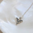 Load image into Gallery viewer, Tiny Luna Moth Necklace • Sterling Silver Moth Charm • Silver Luna Moth • Gift For Her • Dainty Layering Necklace