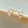 Load image into Gallery viewer, Tiny Marquise Studs • Dainty Minimalist Studs • Delicate Earrings • Mini Marquise Stud Earrings • Prong Set Studs • Solitaire Earring Studs
