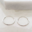 Load image into Gallery viewer, 14k Endless Hoop Earrings • Solid Gold Hoops • Thin Lightweight Hoops • Delicate Earrings • White or Yellow Gold • Tiny Hoop Earrings