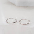 Load image into Gallery viewer, 14k Endless Hoop Earrings • Solid Gold Hoops • Thin Lightweight Hoops • Delicate Earrings • White or Yellow Gold • Tiny Hoop Earrings