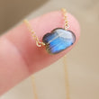 Load image into Gallery viewer, Gemstone Cloud Necklace, Labradorite and 14k gold fill chain, by Studio Blue on Etsy