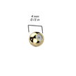 Load image into Gallery viewer, Single 14K gold plated Titanium ball back with silicone center on white background by Studio Blue on Etsy