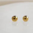 Load image into Gallery viewer, Titanium Push In Ball Backs • Fits 18 Gauge and 20 Gauge Posts • 14k Gold Plated • Silicone Center • Comfort Backs • Ball Back • Add On