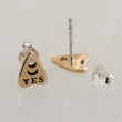 Load image into Gallery viewer, Little Ouija Studs • Seance Jewelry • Yes or No • Cute Stud Earrings • Goth Style • Punk • Sterling Silver • Ouija Board • Triangle Shape
