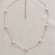 Load image into Gallery viewer, Pretty Pearl Choker • White Freshwater Pearls • Layering Choker • Wedding Jewelry • Thin Gold Chain • Dainty Necklace • Bridesmaid Gift