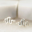 Load image into Gallery viewer, Tiny Snake Studs • Golden Snake Earrings • Small Stud Earrings • Little Snakes • Delicate Post Earrings • Snake Jewelry