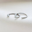 Load image into Gallery viewer, Dainty SPARKLE Hug Hoops • Flush Set CZ • 20 Gauge • Thin CZ Diamond Hoops • Open Skinny Hoop • Modern Hoop Earrings • Tiny Hug Hoops