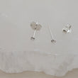 Load image into Gallery viewer, Super Tiny CZ Stud Earrings • Cubic Zirconia Studs • Dainty Silver Earring Studs • Delicate Sparkle Studs • Multiple Piercing Studs