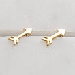 Load image into Gallery viewer, Super Tiny 14 Karat Gold Arrow Studs • Small Stud Earrings • Dainty Gold Studs • Little Gold Arrows • 14k Yellow Gold Earrings