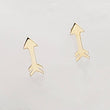Load image into Gallery viewer, Super Tiny 14 Karat Gold Arrow Studs • Small Stud Earrings • Dainty Gold Studs • Little Gold Arrows • 14k Yellow Gold Earrings