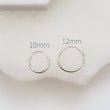 Load image into Gallery viewer, 14k Endless Hoop Earrings • Solid Gold Hoops • Thin Lightweight Hoops • Delicate Earrings • White or Yellow Gold • Tiny Hoop Earrings