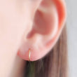 Load image into Gallery viewer, 14k Endless Hoop Earrings • Solid Gold Hoops • Thin Lightweight Hoops • Delicate Earrings • White or Yellow Gold • Tiny Hoop Earrings