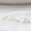 Load image into Gallery viewer, Tiny Cross Earrings • Pair of Silver Cross Studs • Small Stud Earrings • Simple Jewelry • Tiny Silver Studs • Stud Earrings • Gift For Her