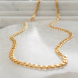 Load image into Gallery viewer, Dainty Curb Chain Necklace • Modern Minimalist Layering Necklace • Flat Gold Chain • Simple Gold Chain • Cuban Curb Chain • Gold Chain Link