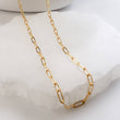 Load image into Gallery viewer, Modern Link Necklace • Minimalist Chain • Chunky Chain • Rectangle Chain • Modern Gold Links • Golden Minimalist Chain • Paper Clip Link