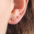 Load image into Gallery viewer, 14k Flat Back Ball Studs • Comfort Studs • Sleep In Earrings • Push In Flat Back • Ear Stack • Multiple Piercings • 18g • Fine Body Jewelry