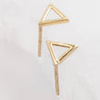 Load image into Gallery viewer, 14k Gold Triangle Studs • Small Geometric Earrings • Gold Triangular Earrings • Minimalist Earrings • Post Earrings • 14 Karat Gold Earrings