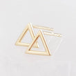 Load image into Gallery viewer, 14k Gold Triangle Studs • Small Geometric Earrings • Gold Triangular Earrings • Minimalist Earrings • Post Earrings • 14 Karat Gold Earrings