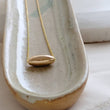 Load image into Gallery viewer, Modern Gold Necklace • Gold Floating Bead Necklace • Single Oval Bead • Minimalist Style • Layering Necklace • Floating Oval Bead