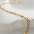 Load image into Gallery viewer, Dainty Curb Chain Necklace • Modern Minimalist Layering Necklace • Flat Gold Chain • Simple Gold Chain • Cuban Curb Chain • Gold Chain Link