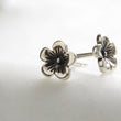 Load image into Gallery viewer, Tiny Cherry Blossom Studs • Petite Gold Flowers • Small Flower Posts • Simple Minimal Earrings • Sterling Silver Flowers • Stud Earrings