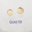 Load image into Gallery viewer, Sand Dollar Studs • Tiny Gold Earrings • Beach Themed Stud Earrings • Gold Sand Dollar Studs • Tiny Sand Dollar Earrings • Tropical Studs
