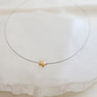 Load image into Gallery viewer, Golden Pyrite Star necklace on black filament, shown on white background by Studio Blue on Etsy