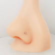 Load image into Gallery viewer, Tiny Ball L Bend Nose Stud • 18g or 20g • Surgical Steel • Gold • Rose Gold • 2mm Ball Stud • Delicate Nose Stud • Dainty Stud