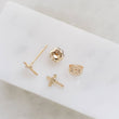 Load image into Gallery viewer, 14k Gold Tiny Cross Earrings • Gold Cross Studs • Small Stud Earrings • Baptism Gift • Tiny 14 Karat Studs • Gift For Her • Religious Gift