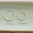 Load image into Gallery viewer, Endless Hoops • Minimalist & Modern • Gift For Her • Sterling Silver Hoops • Ear Stack • Gold Hoops • Waterproof Earrings