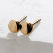 Load image into Gallery viewer, 14K Gold Disc Studs • Tiny Gold Studs • Delicate Stud Earrings • Minimalist Earrings • Round Gold Studs • Post Earrings • Dainty 14 karat