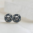 Load image into Gallery viewer, Skull & Crossbones Studs • Silver Skulls • Gift For Best Friend • Punk Style • Gothic • Jolly Roger • Memento Mori • Gift For Sailor