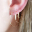 Load image into Gallery viewer, Delicate Hoop Earrings • Thin Gold Hoops • Lightweight Hoop Earrings • Modern Style • Silver Hoop Earrings • Minimalist •