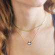 Load image into Gallery viewer, Mother & Daughter Kitty Cat Necklace Set • Gift For Mom • Cat Jewelry • Hand Carved Mother of Pearl • Matching Necklaces • Mother's Day Gift