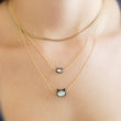 Load image into Gallery viewer, Mother & Daughter Kitty Cat Necklace Set • Gift For Mom • Cat Jewelry • Hand Carved Mother of Pearl • Matching Necklaces • Mother's Day Gift