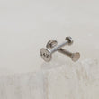 Load image into Gallery viewer, Tiny 14K Gold Dot Studs • Flat Back Nap Studs • Screw In • 18 Gauge • Solid Gold Stud Earrings • Cartilage • Labret • Monroe • Waterproof