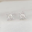 Load image into Gallery viewer, Starburst Diamond Studs • Genuine Diamond Earrings • Dainty Diamond Studs • Compass Rose Studs • Solid Gold & Diamonds • Full Cut