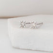 Load image into Gallery viewer, Starburst Diamond Studs • Genuine Diamond Earrings • Dainty Diamond Studs • Compass Rose Studs • Solid Gold & Diamonds • Full Cut