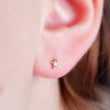 Load image into Gallery viewer, Starburst Diamond Studs • Genuine Diamond Earrings • Dainty Diamond Studs • Compass Rose Studs • Solid Gold & Diamonds • Full Cut