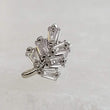 Load image into Gallery viewer, Baguette Flat Back Stud • Delicate Leaf CZ Earring • 16G Push In Labret • Surgical Steel Cartilage Stud • Minimalist Ear Stack • Labret