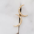 Load image into Gallery viewer, Diamond & 14k Gold Crescent Moon Studs • Genuine Diamond Earrings • Fine Jewelry • Delicate Crescent Studs • Celestial