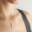Load image into Gallery viewer, Tiny Knife Necklace • Edgy Jewelry • Layering Necklace • Goth Style • Knife Charm • Badass Style • Best Friend Gift • Chef's Knife Charm