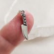 Load image into Gallery viewer, Tiny Knife Necklace • Edgy Jewelry • Layering Necklace • Goth Style • Knife Charm • Badass Style • Best Friend Gift • Chef's Knife Charm