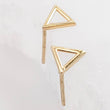 Load image into Gallery viewer, Dainty 14k Gold Triangle Studs • Modern Geometric Earrings • Tiny Solid Gold Earrings • Waterproof Jewelry • 14 Karat Gold