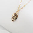 Load image into Gallery viewer, Dainty Leaf Necklace • Little Gold Leaf Charm • Sterling Silver Leave • Gift For Nature Lover • Minimalist Style • Waterproof