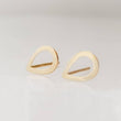 Load image into Gallery viewer, 14k Gold Raindrop Studs • Modern Stud Earrings • Minimalist Style • Dainty Studs • Teardrop Earrings • 14 Karat Yellow Gold • Quiet Luxury