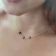 Load image into Gallery viewer, Starry Night Necklace • Hematite Star Choker • Black Star Charms • Healing & Protection Jewelry • Star Choker • Celestial Jewelry